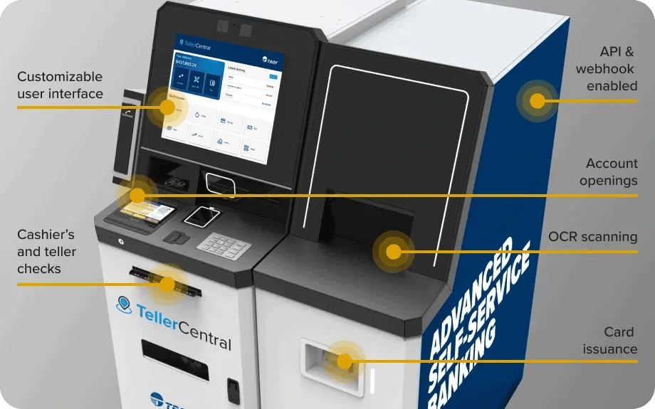 TellerCentralセルフサービスマシンの特徴