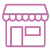 ピンクの中小企業アイコン