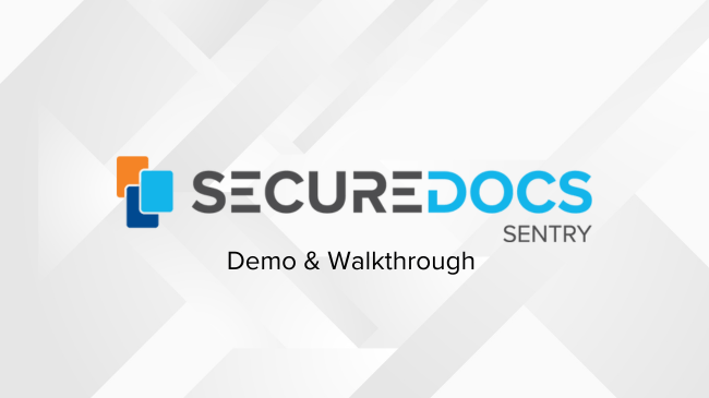 SecureDocsのデモとウォークスルー